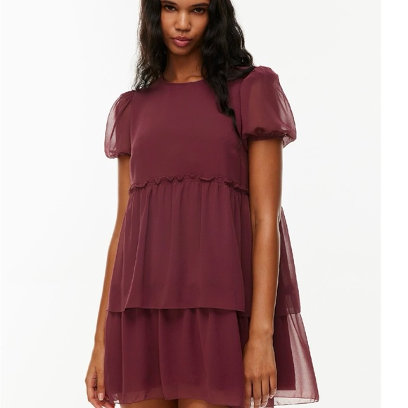 Sunday Best Red Tiered Babydoll Dress - Picture 2 of 7